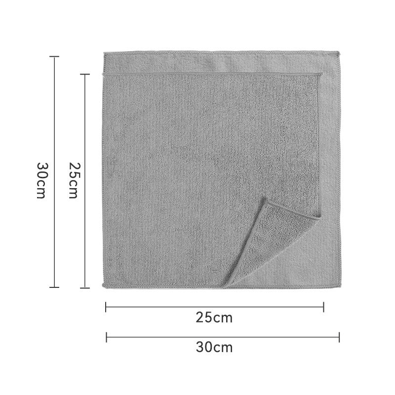 Black And Gray Household Kitchen Dishwashing Towel Scouring Pad Microfiber Cleaning Cloth Water Absorption Oil Absorption Dust Removal Cloth