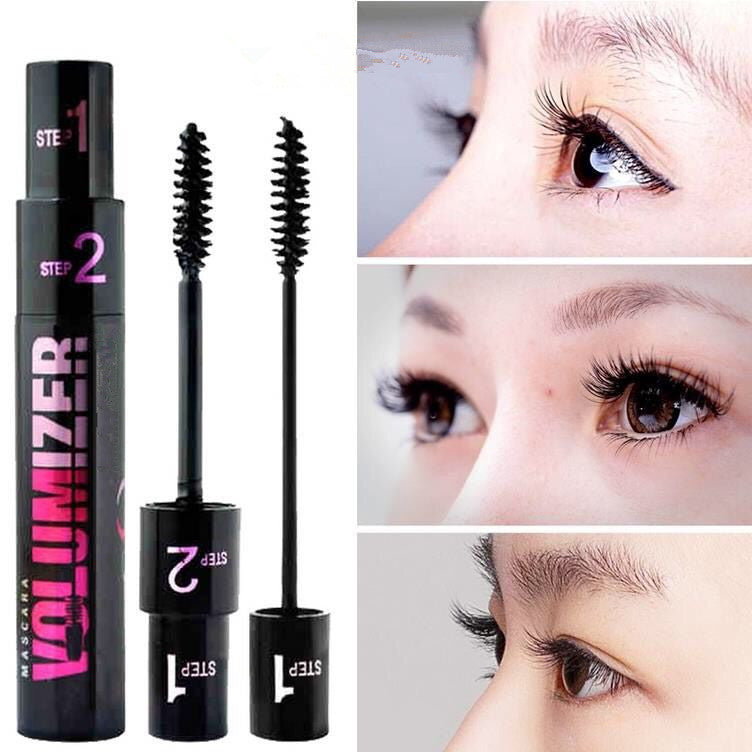 Mascara Double Effect Adjustable Two-in-one Lengthening Thickening Curling Long Eye Lashes Color Cosmetics
