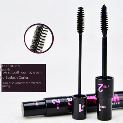 Mascara Double Effect Adjustable Two-in-one Lengthening Thickening Curling Long Eye Lashes Color Cosmetics