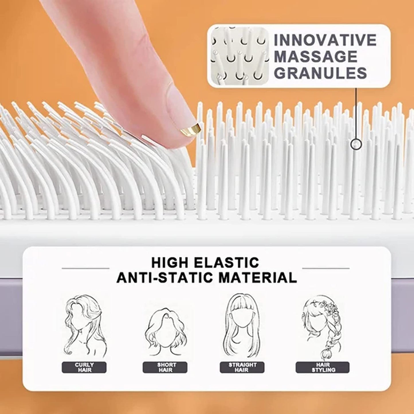 Self-Cleaning Hairbrush -Easy Hair Removal Brush