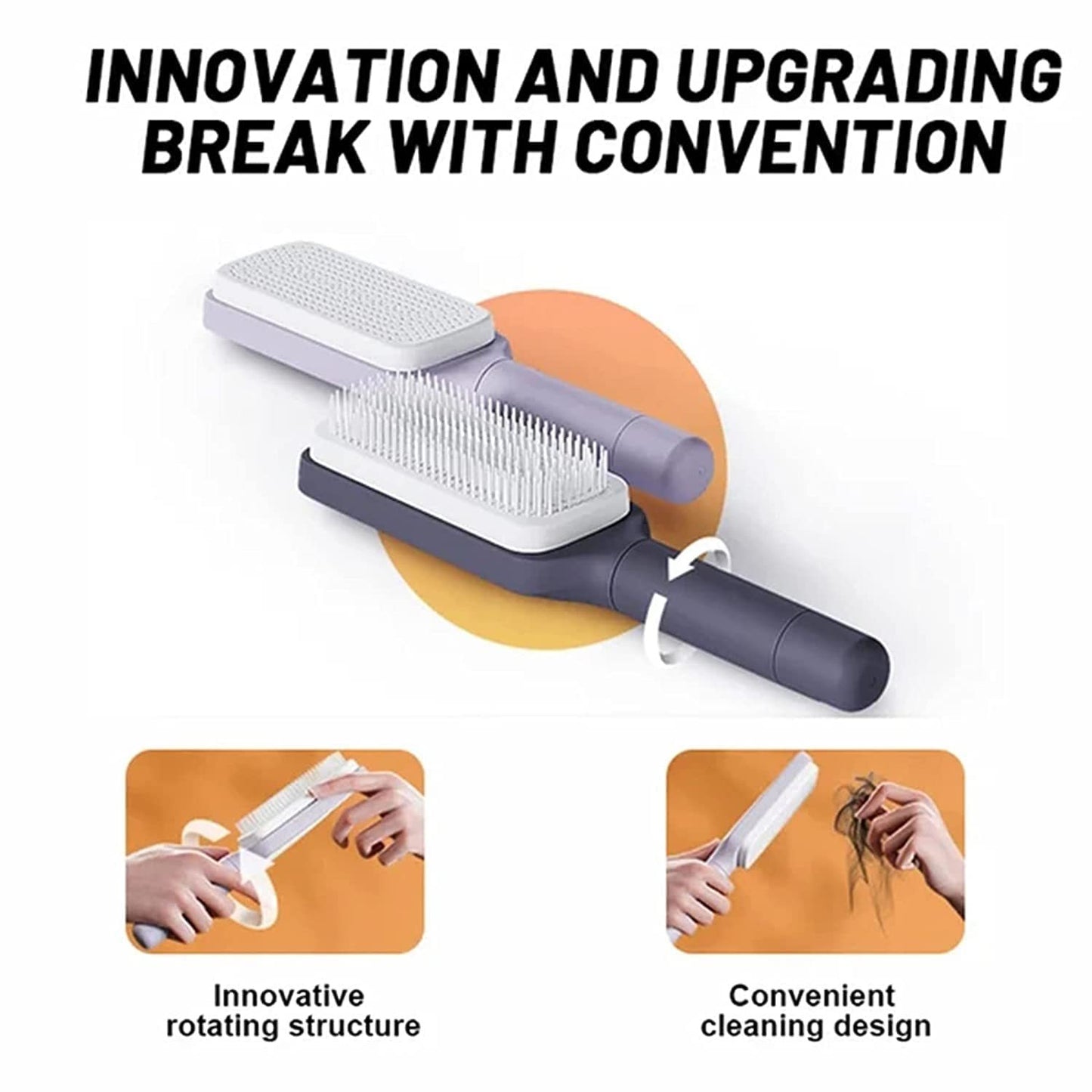 Self-Cleaning Hairbrush -Easy Hair Removal Brush